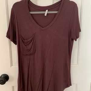 Z SUPPLY Burgundy Pocket Tee